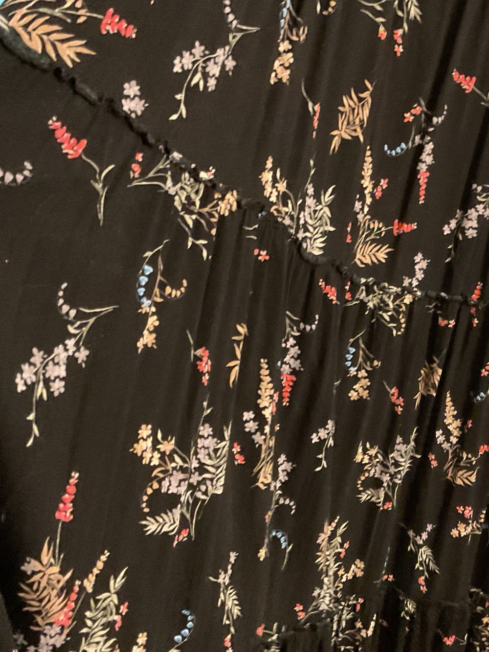 torrid Black Floral Tiered Maxi Dress - Picture 3 of 3